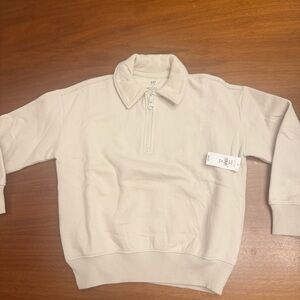 GAP Boys Cream Half-Zip Sweater